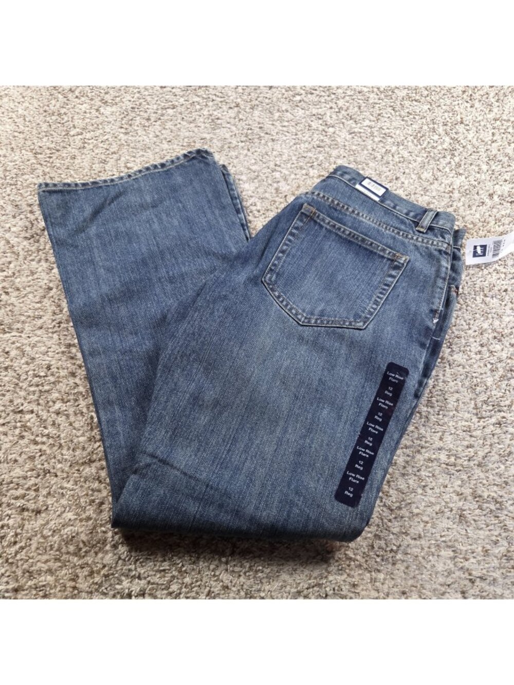 Gap Jeans Womens 12 Low Rise Flare Denim Dark Wash Tags